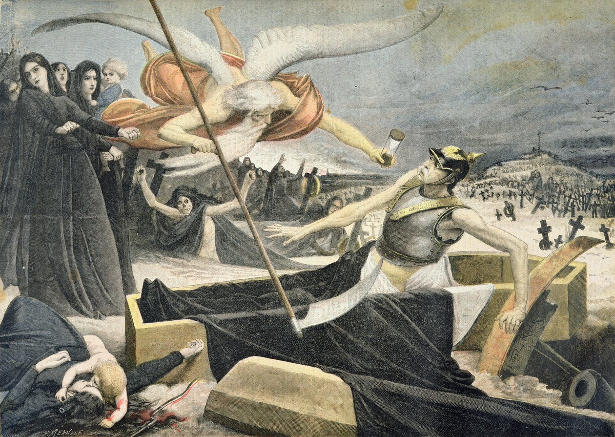 Bismarcks död, illustration från den illustrerade bilagan till Le Petit Journal, 14 augusti 1898 av F. L. and L. Royer Meaulle