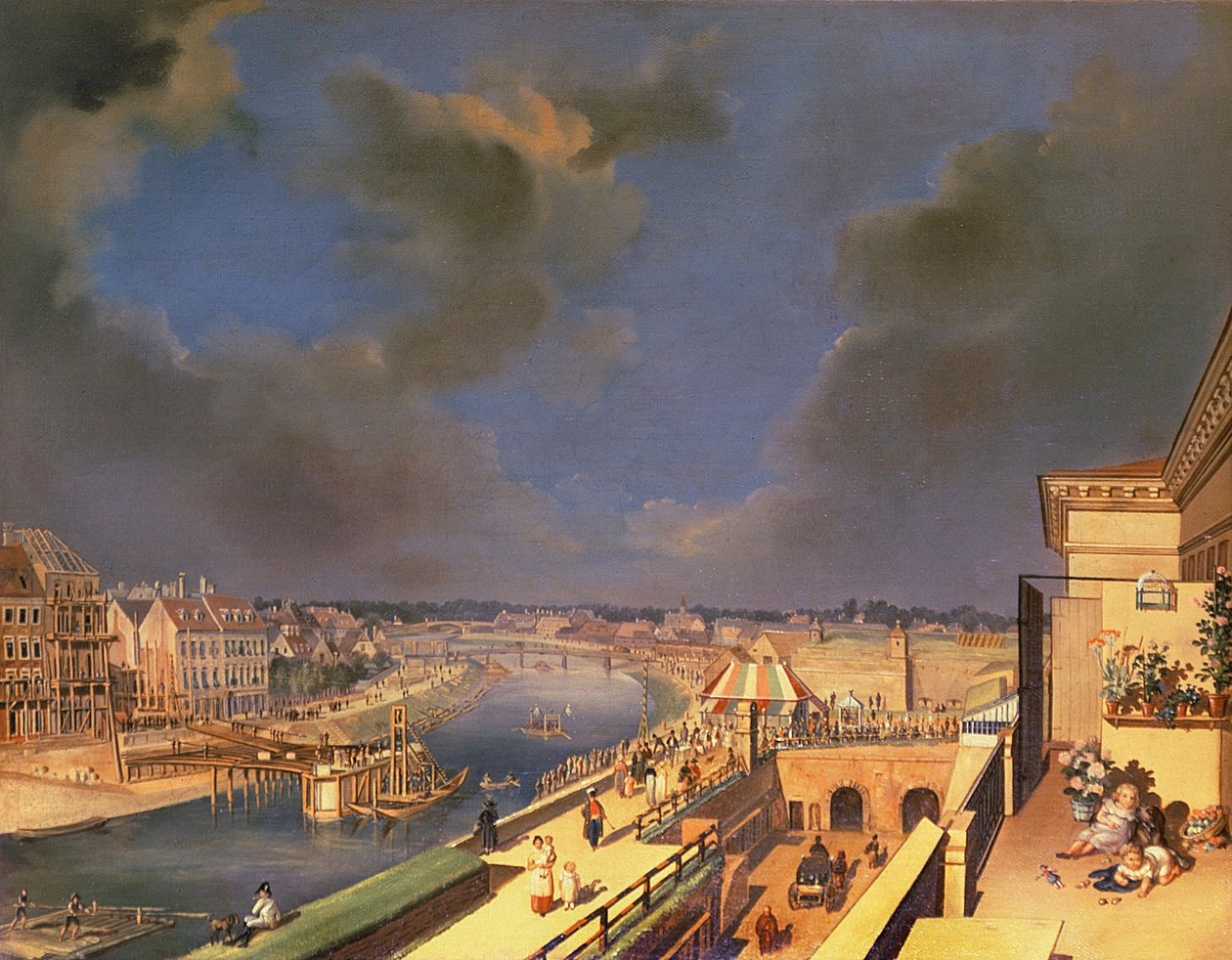 Vy över Wien, 1819 av F. de Maleck