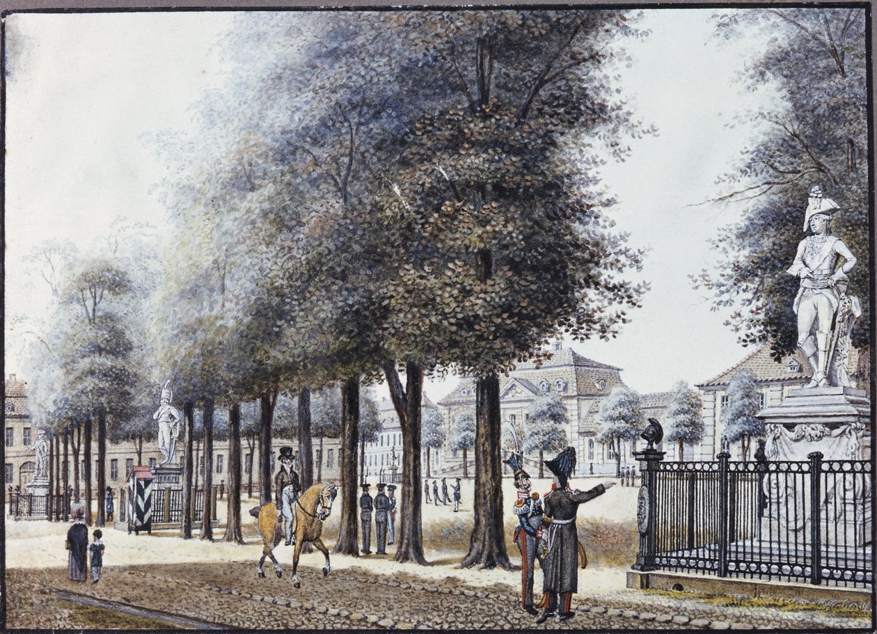 Wilhelmplatz, Berlin (wc på papper) av F.A. Calau