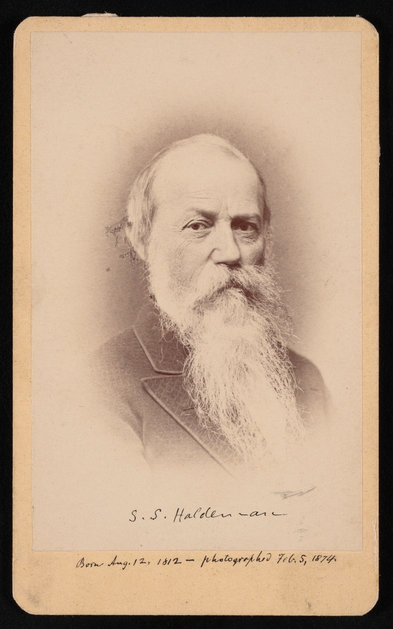 Porträtt av Samuel Stehman Haldeman 1812-1880, 5 februari 1874. av FA Wenderoth and Co
