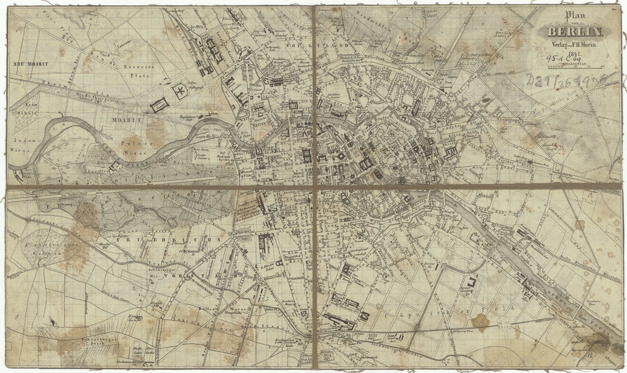 Plan för Berlin av F.H. Morin