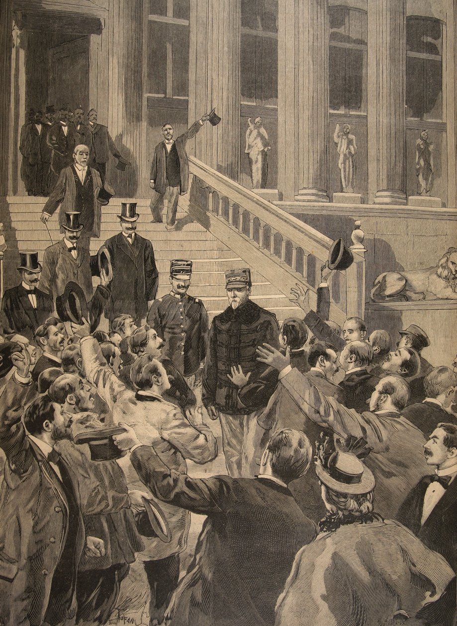 Officerarnas triumfrop vid utgången från Zola, illustration från 