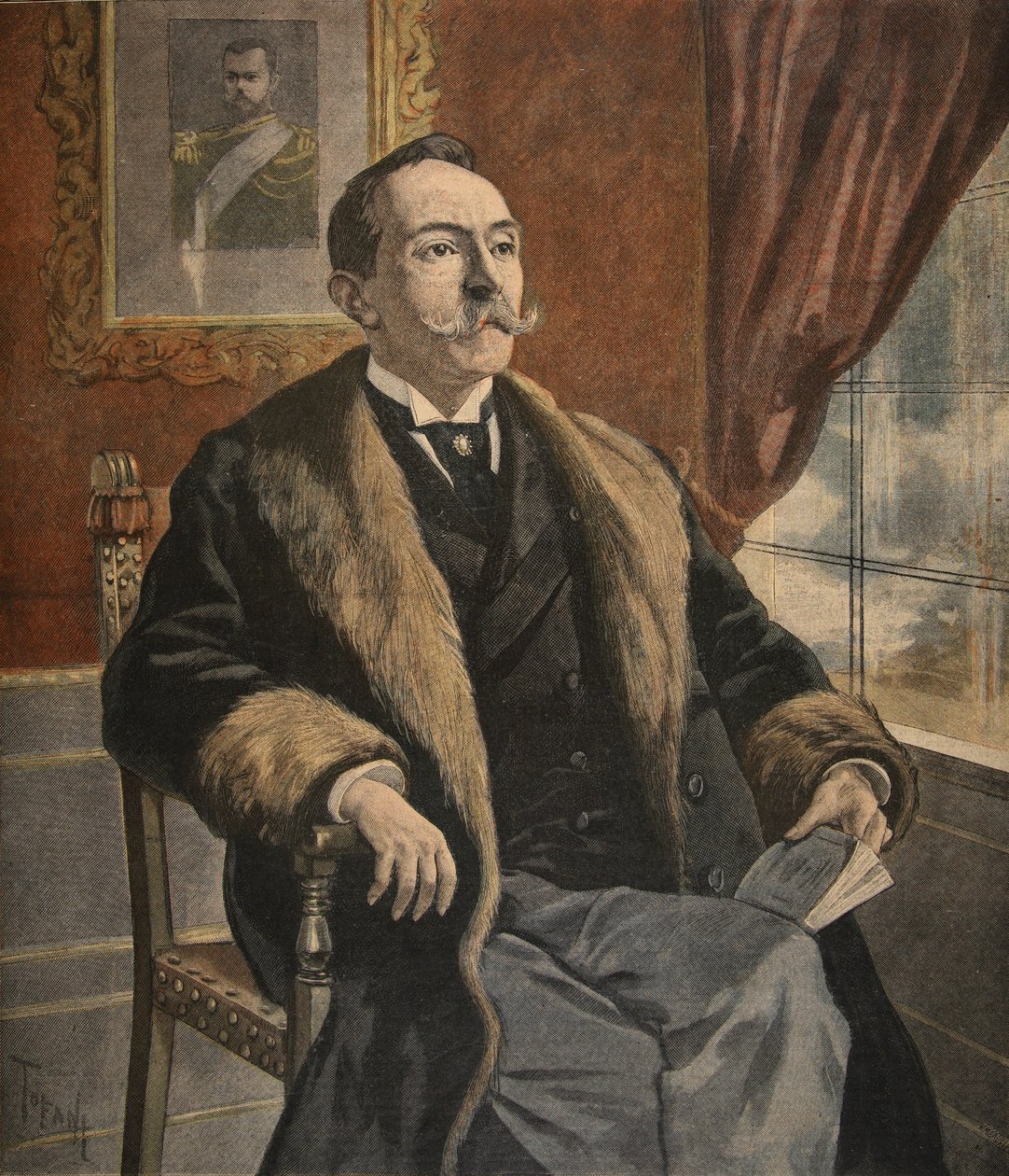 Den ryska ambassadören, illustration från "Le Petit Journal": Supplement illustre", 9 januari 1898 av F.L. and Tofani, Oswaldo Meaulle