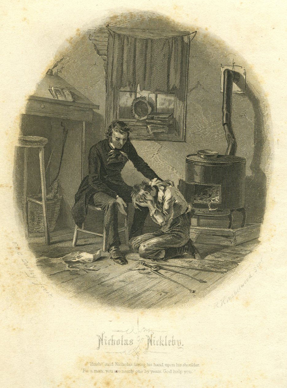 Nicholas Nickleby: Nicholas och Smike, 1867 av F.O.C. and McRae, C. John Darley