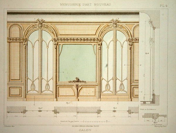 Design för en vardagsrumsvägg, illustration från 