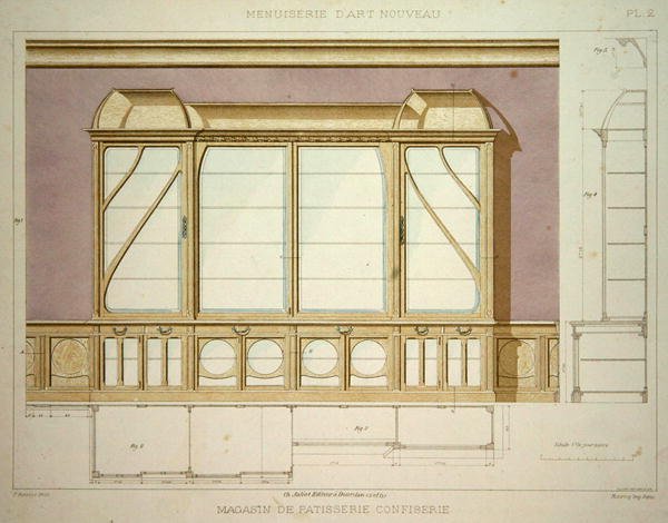 Design för ett konditoriskåp, illustration från 