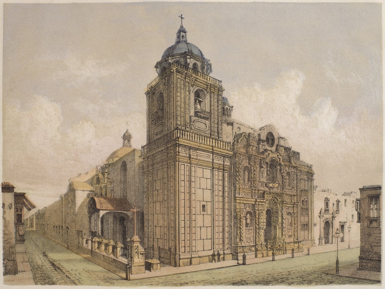 Kyrkan La Merced, Lima, illustration från 