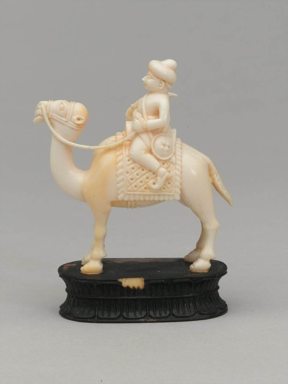 Svart riddare, schackpjäs, Indien, 1820 ca av F. Ernest Jackson