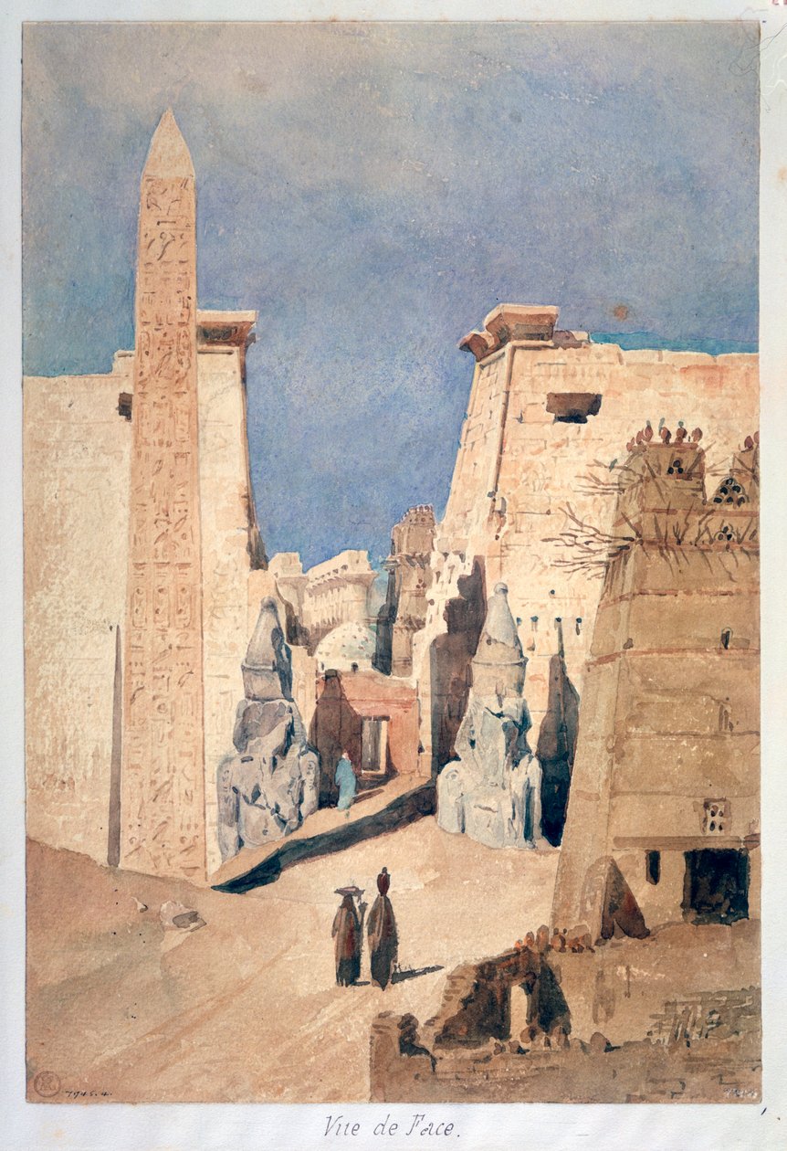 Louxor, framifrån, 1800-talet av F. H. Naudin