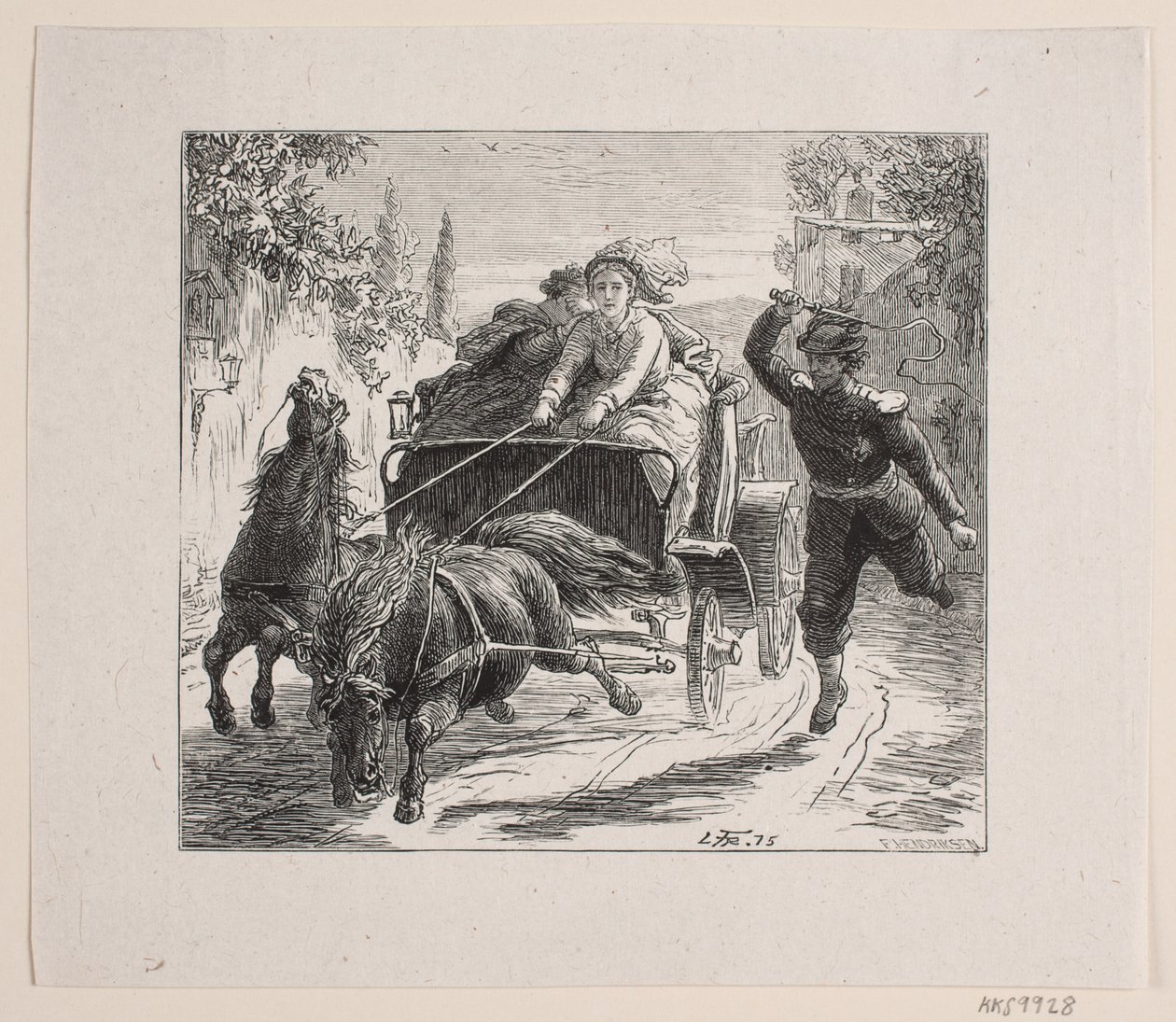 Illustration för Bjørnstjerne Bjørnson "En skiss från Italien" av F. Hendriksen