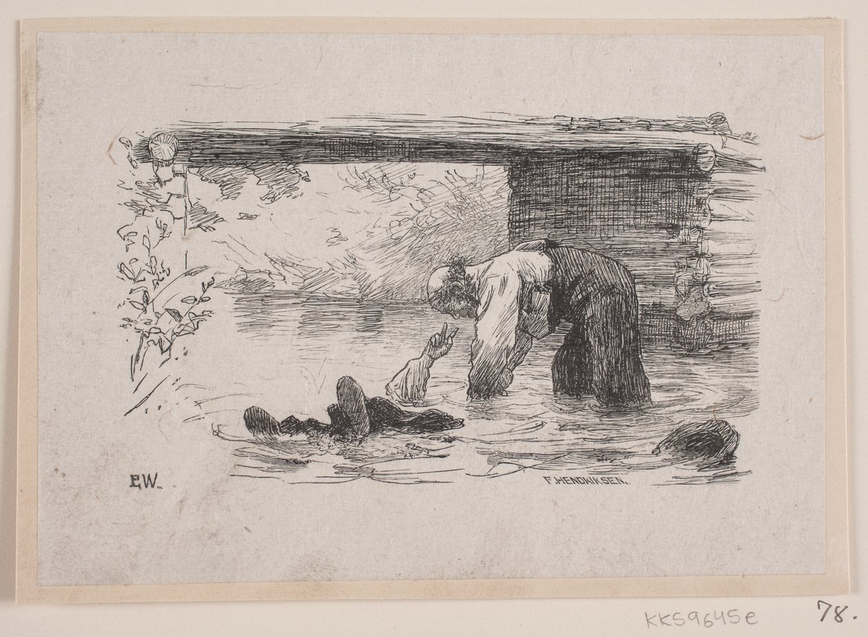 Illustration för "The Love Against the Stream" av F. Hendriksen