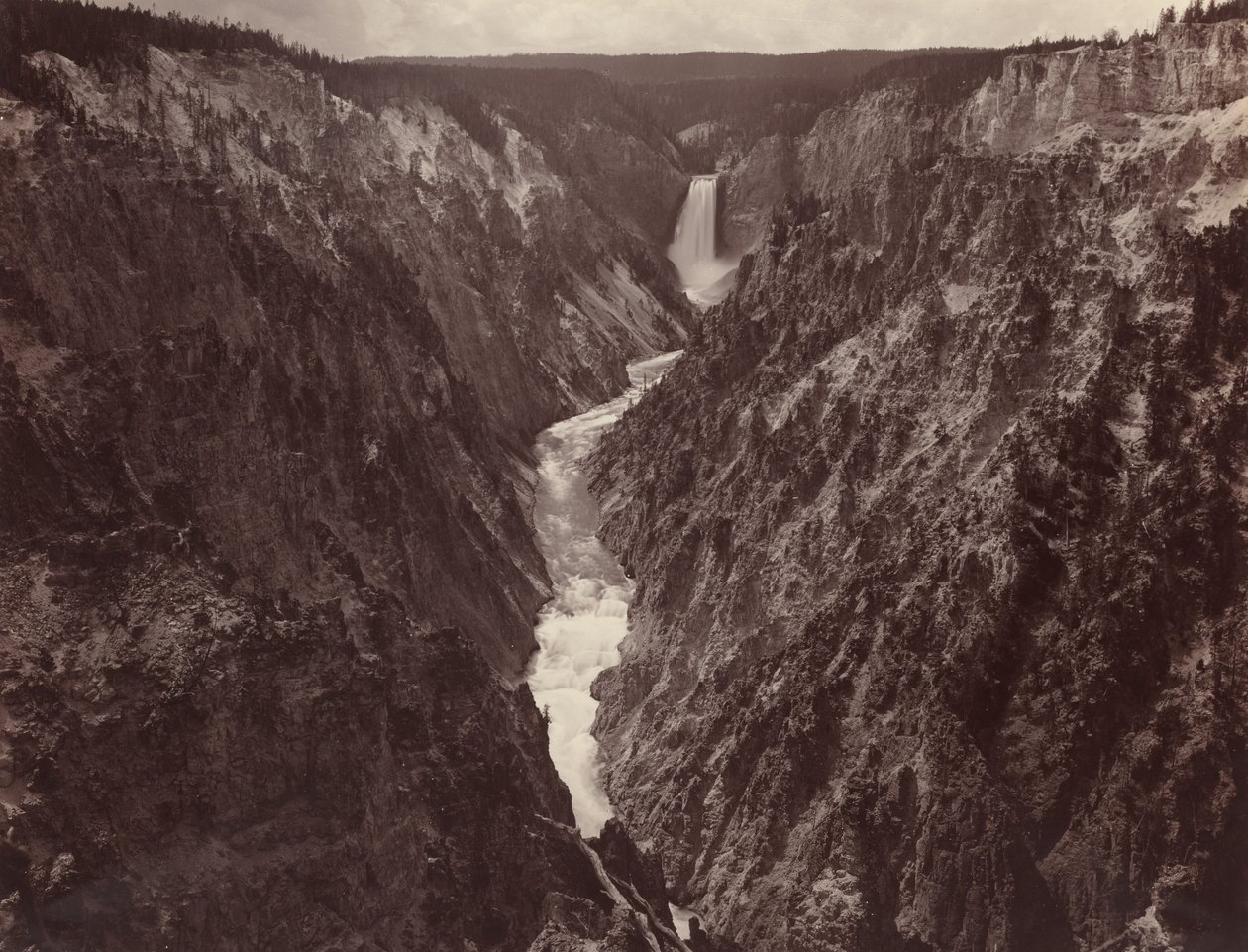 Grand Canyon i Yellowstone och Falls av F. Jay Haynes