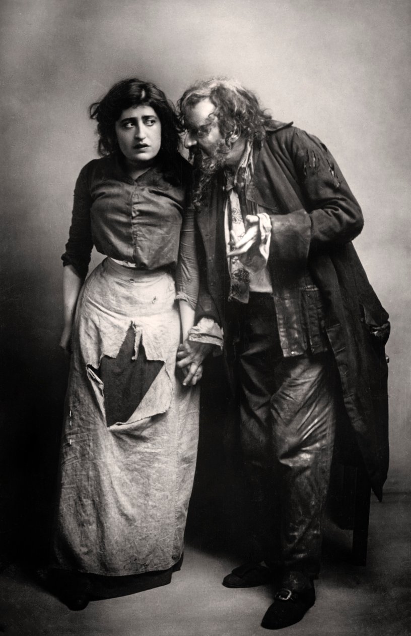 Constance Collier 1878-1955 och Herbert Beerbohm Tree 1853-1917, engelska skådespelare, 1906. av F. W. Burford
