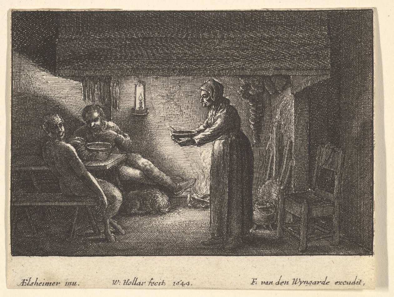 Satyren och bonden, 1644. av F van den Wyngarde
