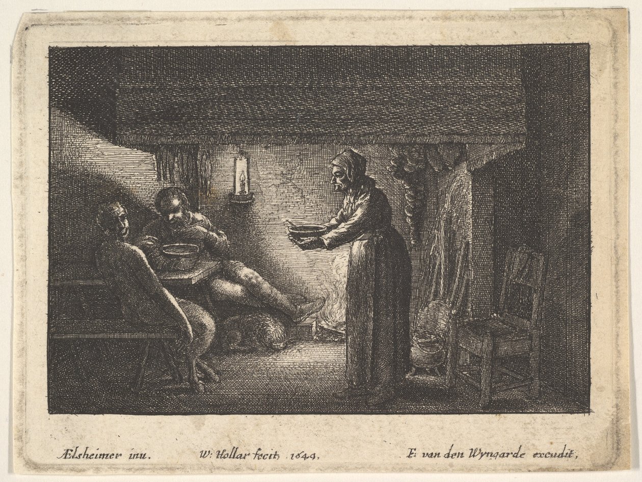 Satyren och bonden, 1644. av F van den Wyngarde
