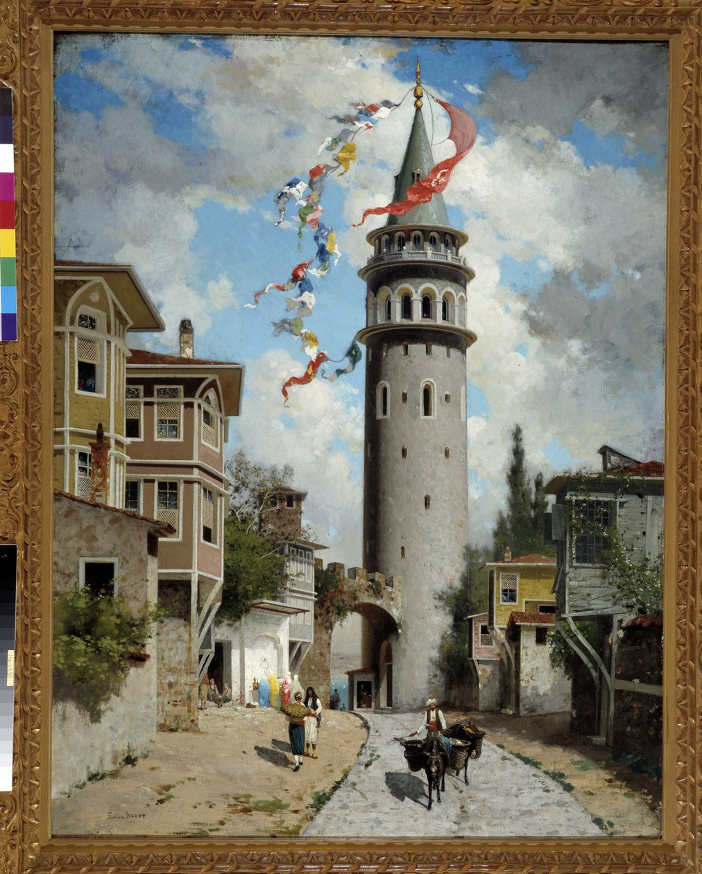 Utsikt över Galatatornet i Konstantinopel. Målning av Fabius Brest (1823-1900). Obligatoriskt omnämnande: Collection fondation regards de Provence, Marseille av Fabius Brest