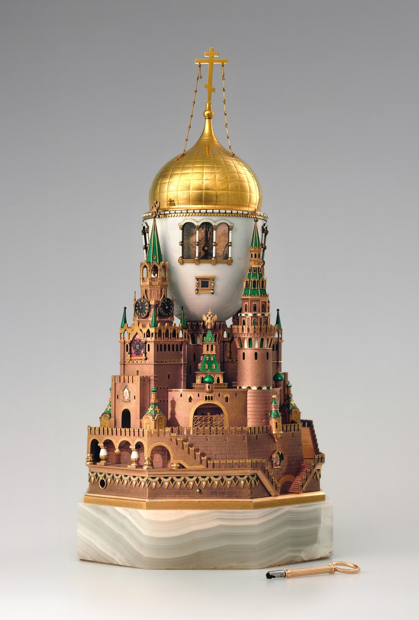 Påskägg Moskva Kreml, 1904-1906 av Factory Fabergé Russian Master