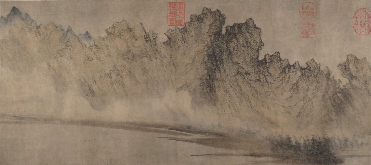 Molniga berg, ca. 1360-70. av Fang Congyi