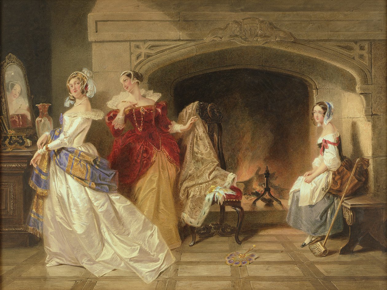 Cinderella (wc och bodycolour på papper) av Fanny Corbaux