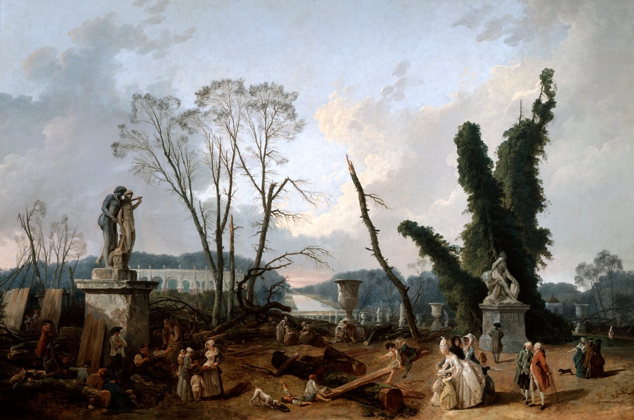 Utsikt över "Tapis Vert" i Versailles, 1800-talet av Fanny Robert