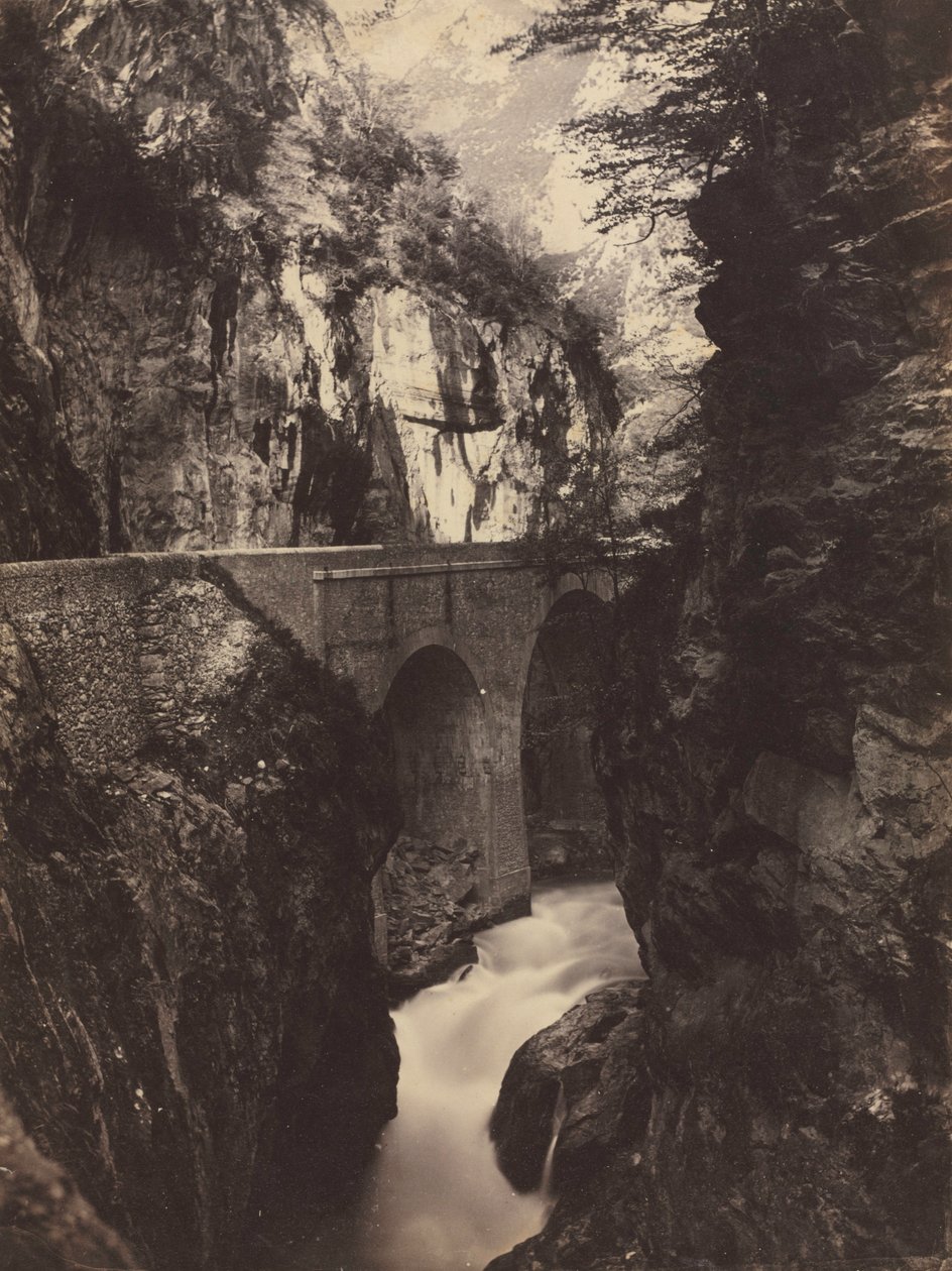 Vägen till Eaux-Chaudes, Pyrenéerna recto, ca. 1855. av Farnham Maxwell Lyte