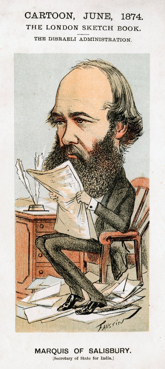 Robert Arthur Talbot Gascoyne-Cecil, 3:e markis av Salisbury, brittisk politiker, 1874. av Faustin