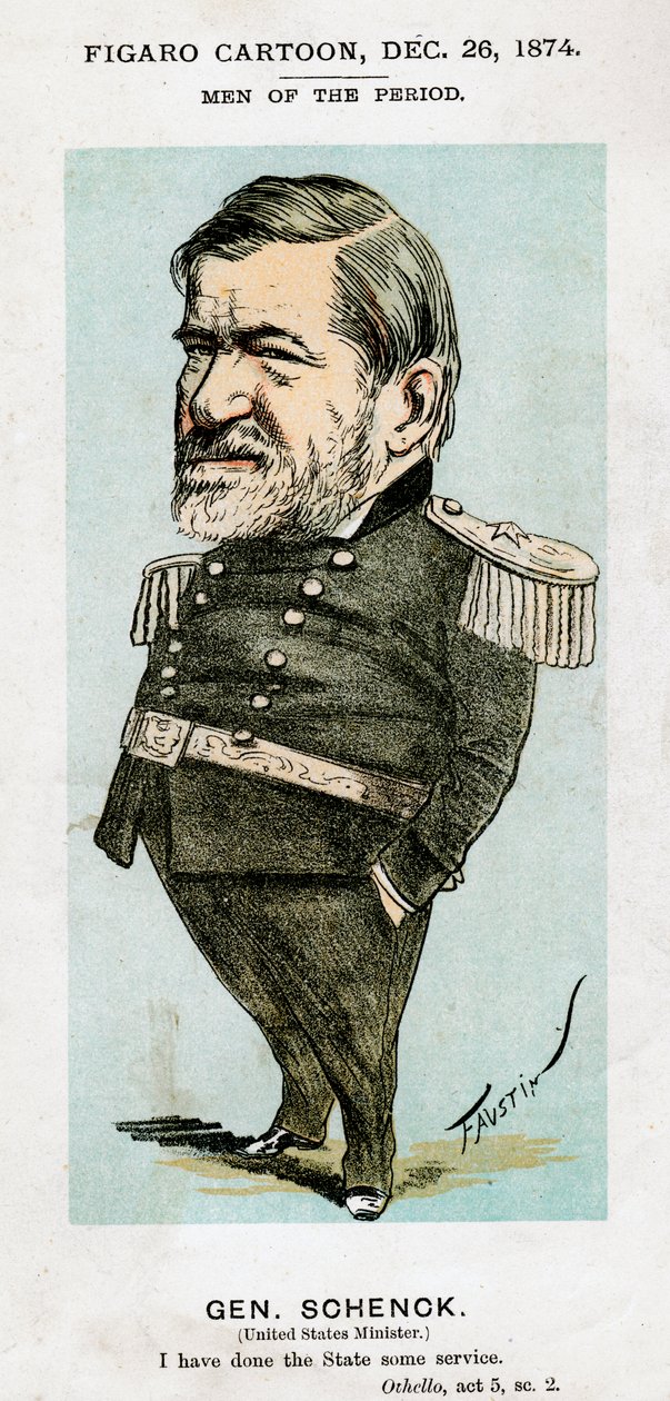 Robert C Schenck, general och diplomat i den amerikanska armén, 1874. av Faustin