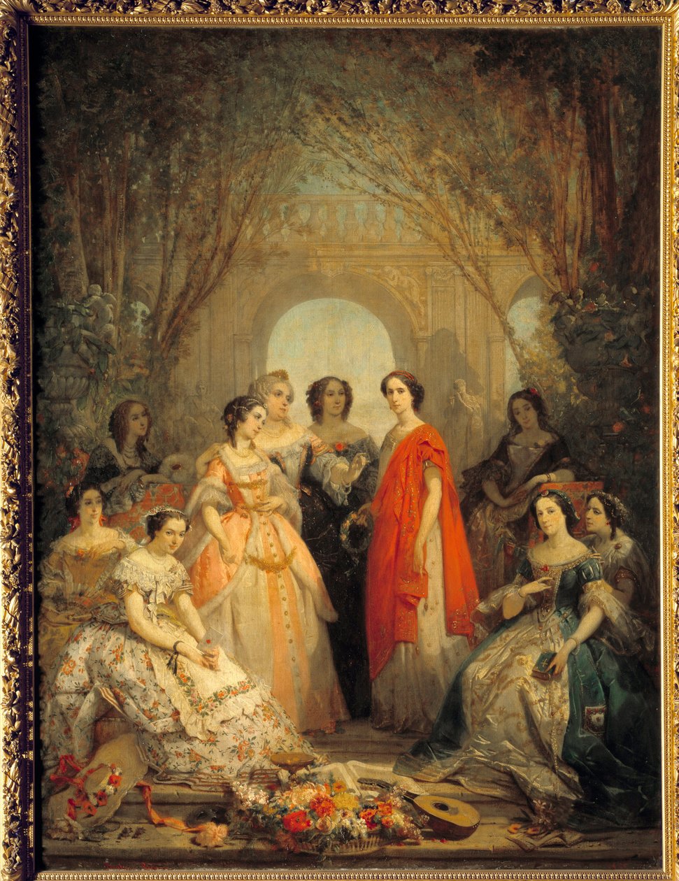 The Ladies Societarians of Comedie Francaise i deras roll av Faustin Besson