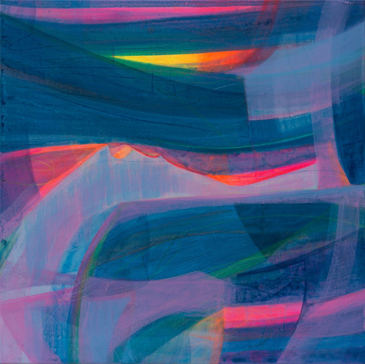 Big Bold Decisions, 2020 (akryl på duk) av Faye Bridgwater