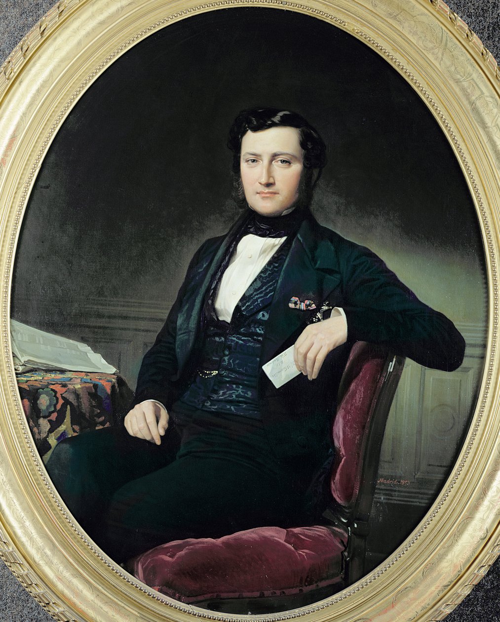 Porträtt av baron Weisweiller, 1853 av Federico de Madrazo y Kuntz