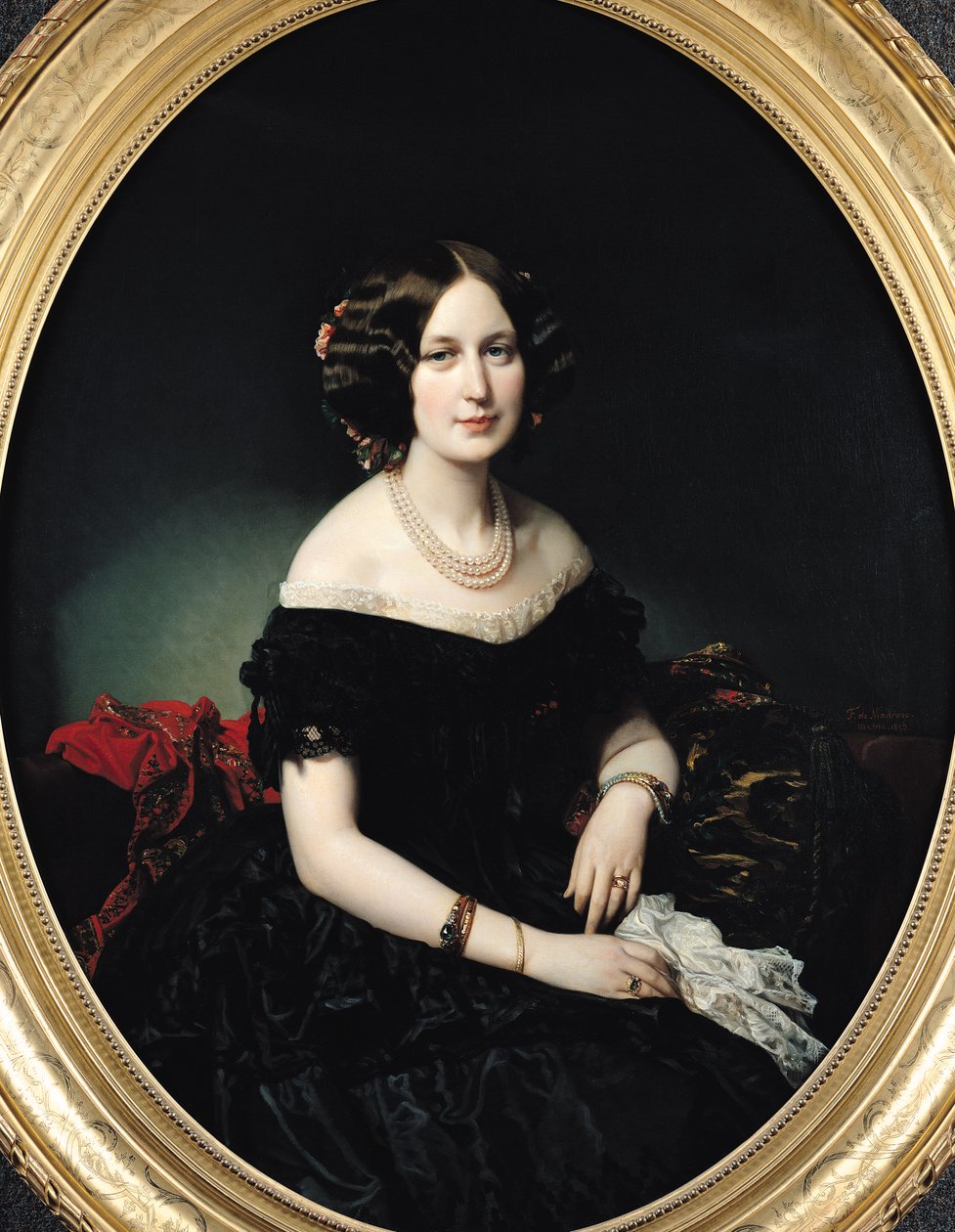 Porträtt av baronessan av Weisweiller, 1853 av Federico de Madrazo y Kuntz