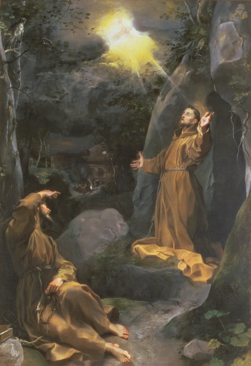 St Francis tar emot stigmata av Federico Barocci