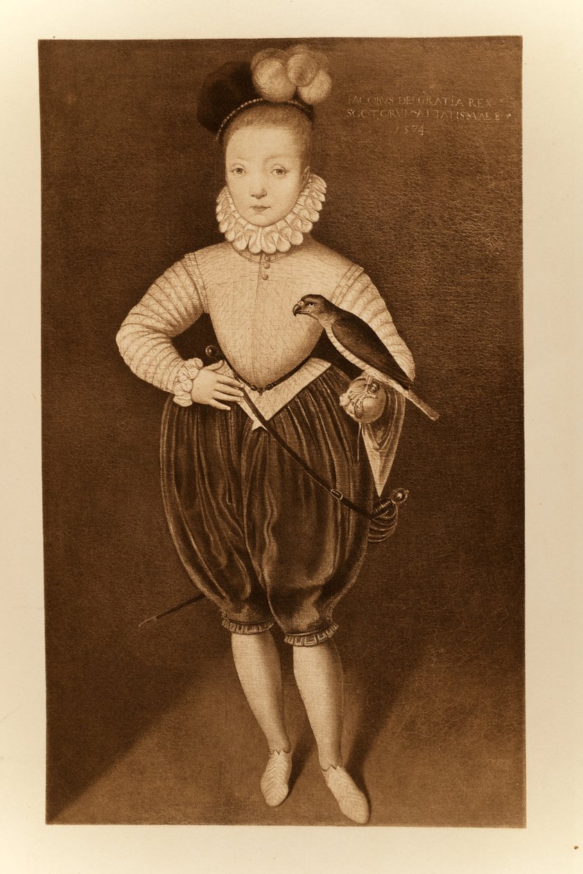 King James I av England och VI av Skottland som pojke, från 