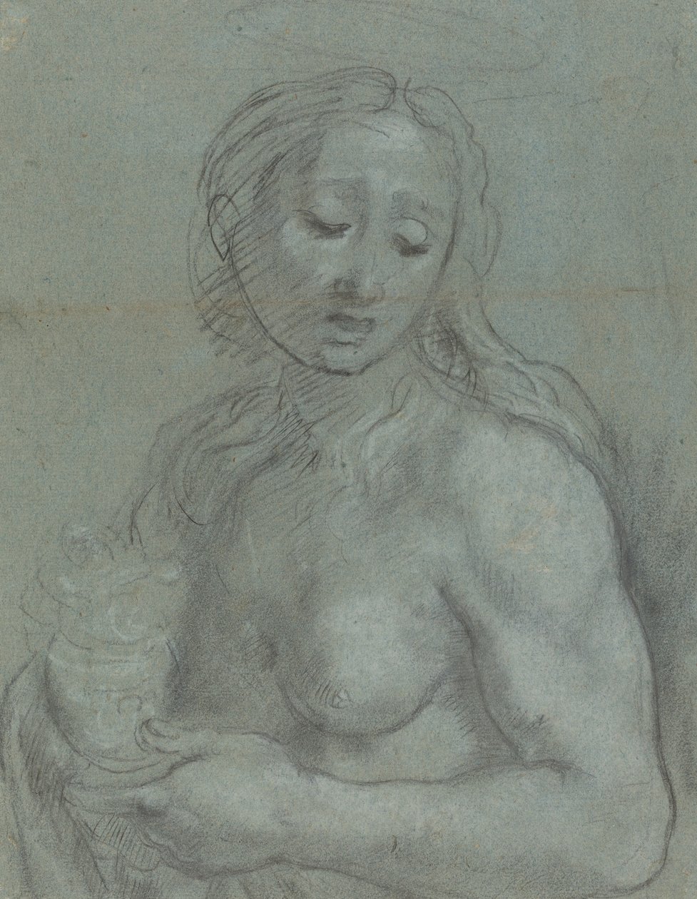 Halvlängd av Maria Magdalena [verso] av Federico Barocci