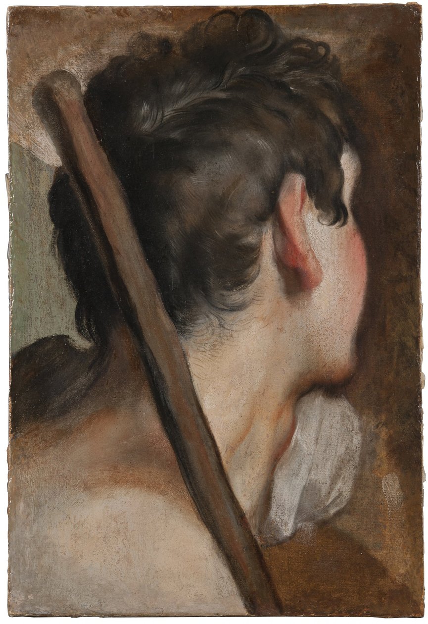 En herdes huvud, studie till Omskärelsen av Federico Barocci