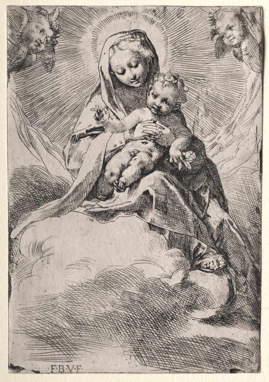 Madonna i molnen av Federico Barocci