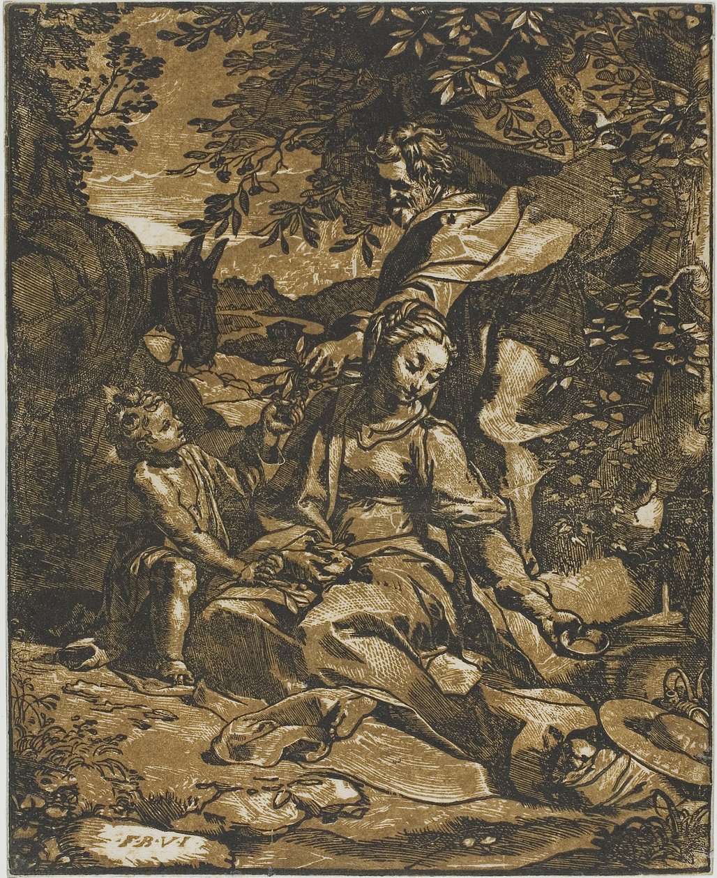 Vila på flyget till Egypten av Federico Barocci