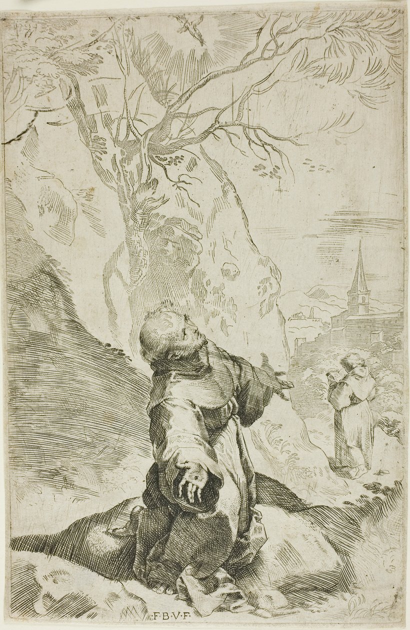 Saint Francis tar emot Stigmata av Federico Barocci