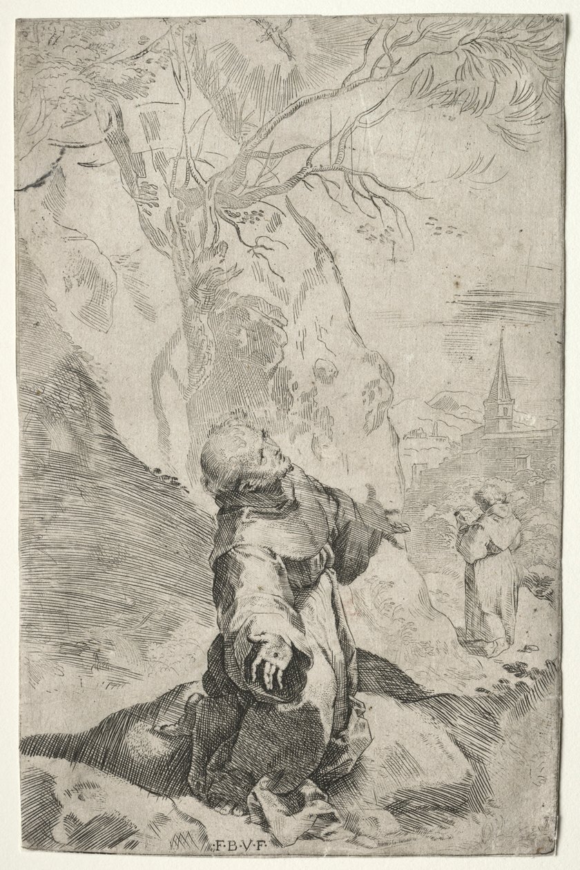 St Francis tar emot Stigmata. av Federico Barocci