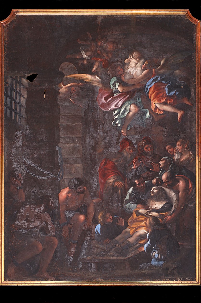 St. Rochs död i en fängelsecell i Arona av Federico Bianchi