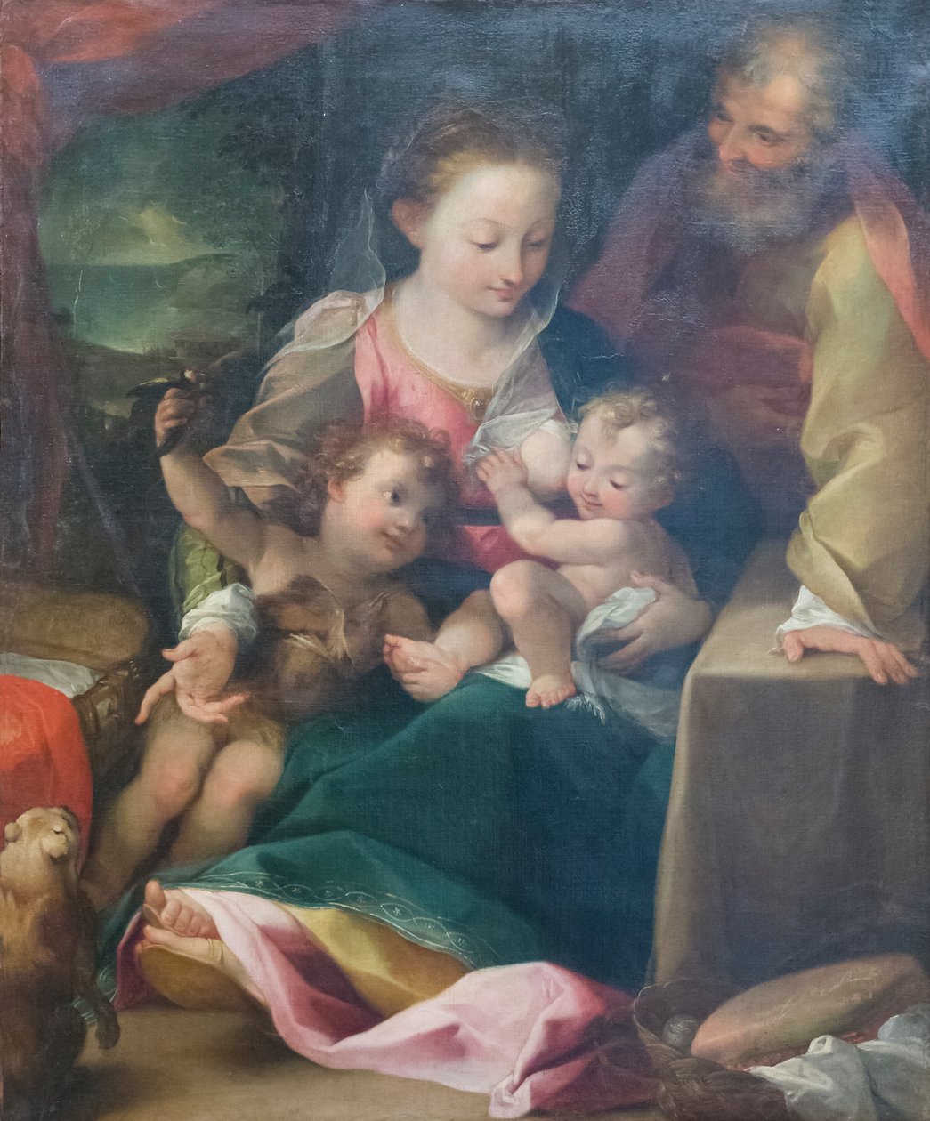 Heliga familjen och den helige Johannes döparen av Federico Fiori (after) Barocci or Baroccio