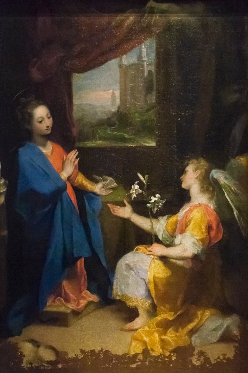 Bebådelse, altartavla av Federico Fiori Barocci or Baroccio