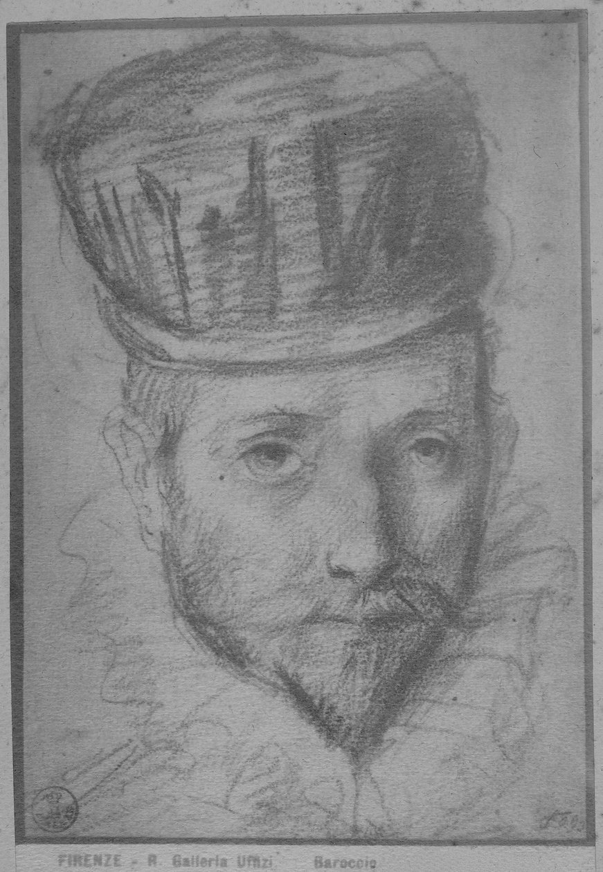 Francesco Maria della Rovere (röda och svarta krita på papper) av Federico Fiori Barocci or Baroccio