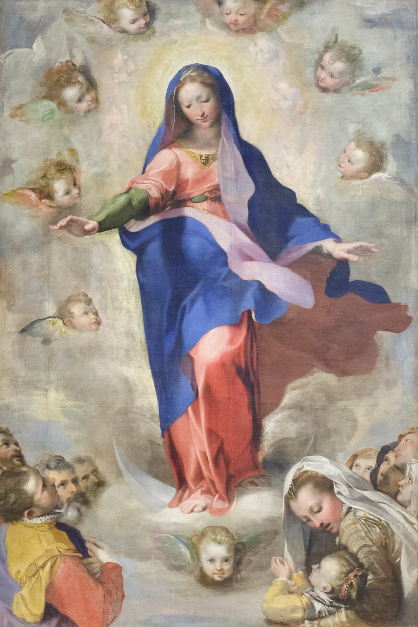 Den obefläckade avlelsen, ca 1575 (olja på duk) av Federico Fiori Barocci or Baroccio