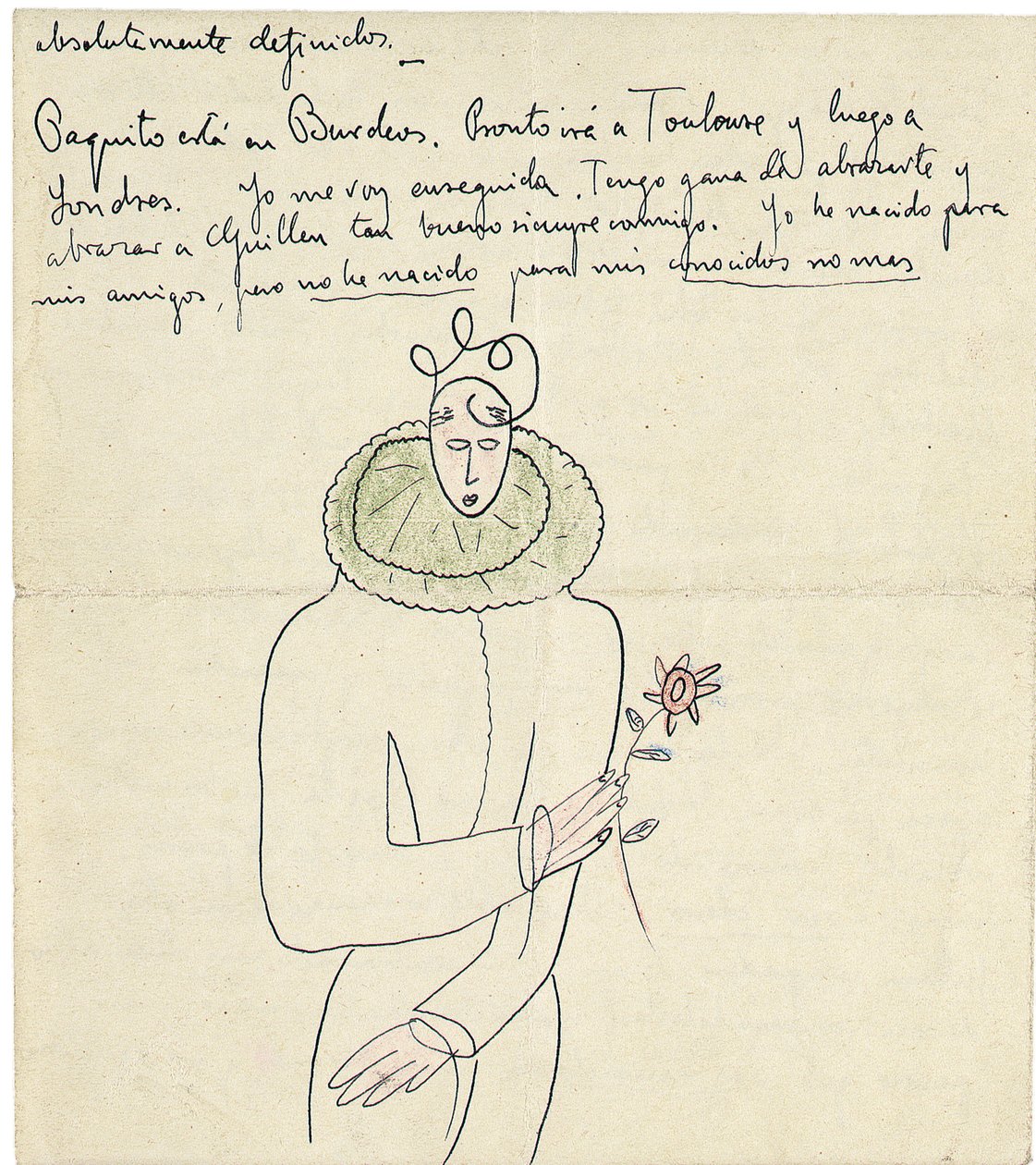 Autografbrev till Melchor Fernandez Almagro, Granada, slutet av januari 1926 av Federico Garcia Lorca