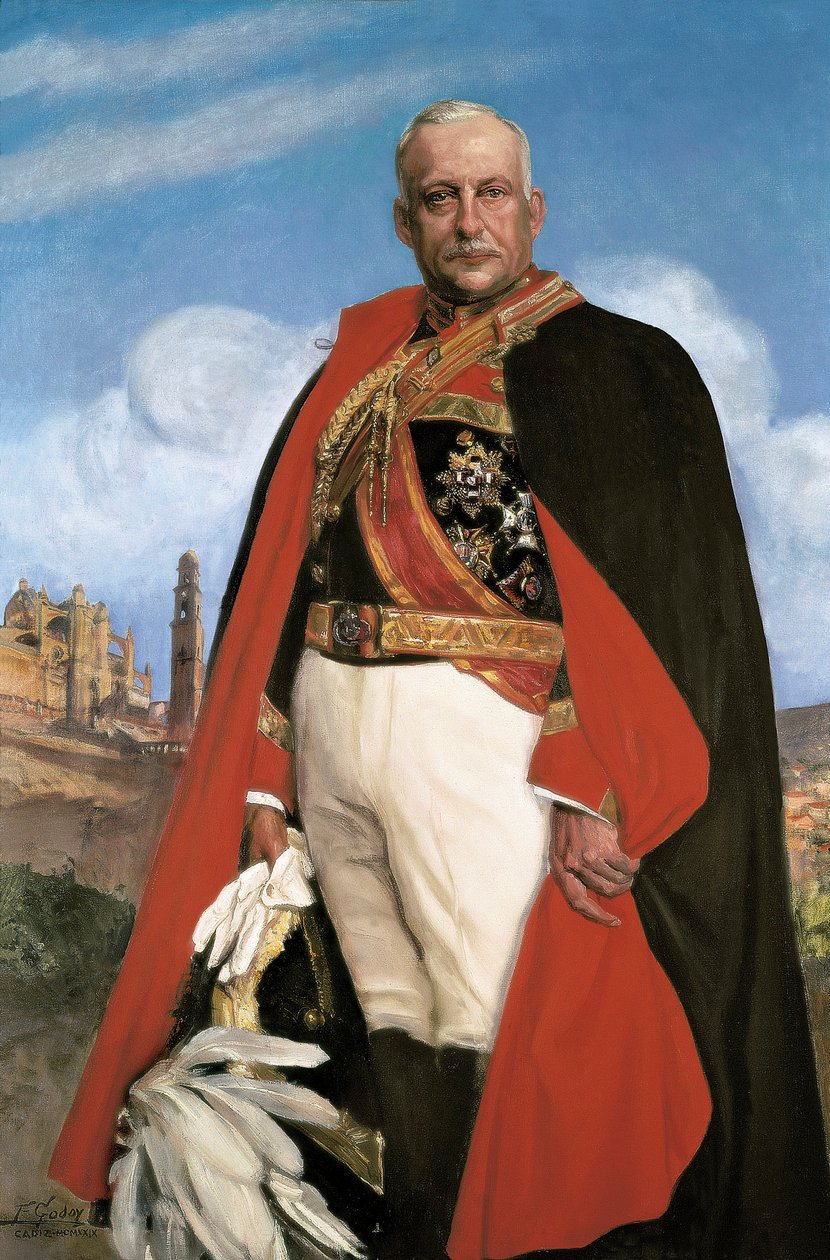 Porträtt av Miguel Primo de Rivera (1870-1930), spansk militärpolitiker och diktator mellan 1923 och 1930, 1900-talet (olja på duk) av Federico Godoy y Castro