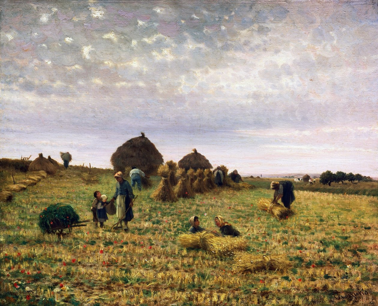 Harvest, målning av Federico Rossano (1835-1912), olja på duk, 65x80 cm av Federico Rossano