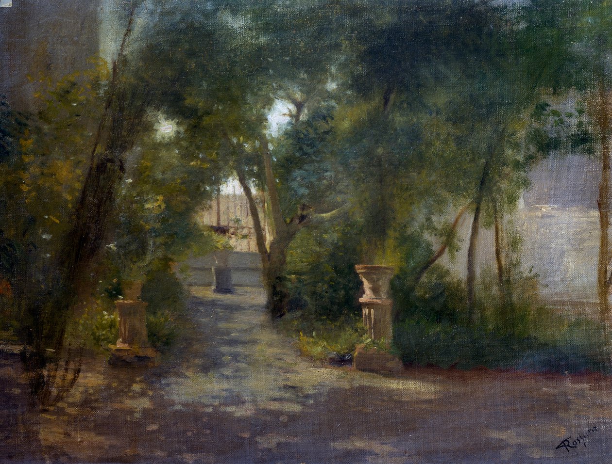 Villa i Portici, målning av Federico Rossano (1835-1912) av Federico Rossano