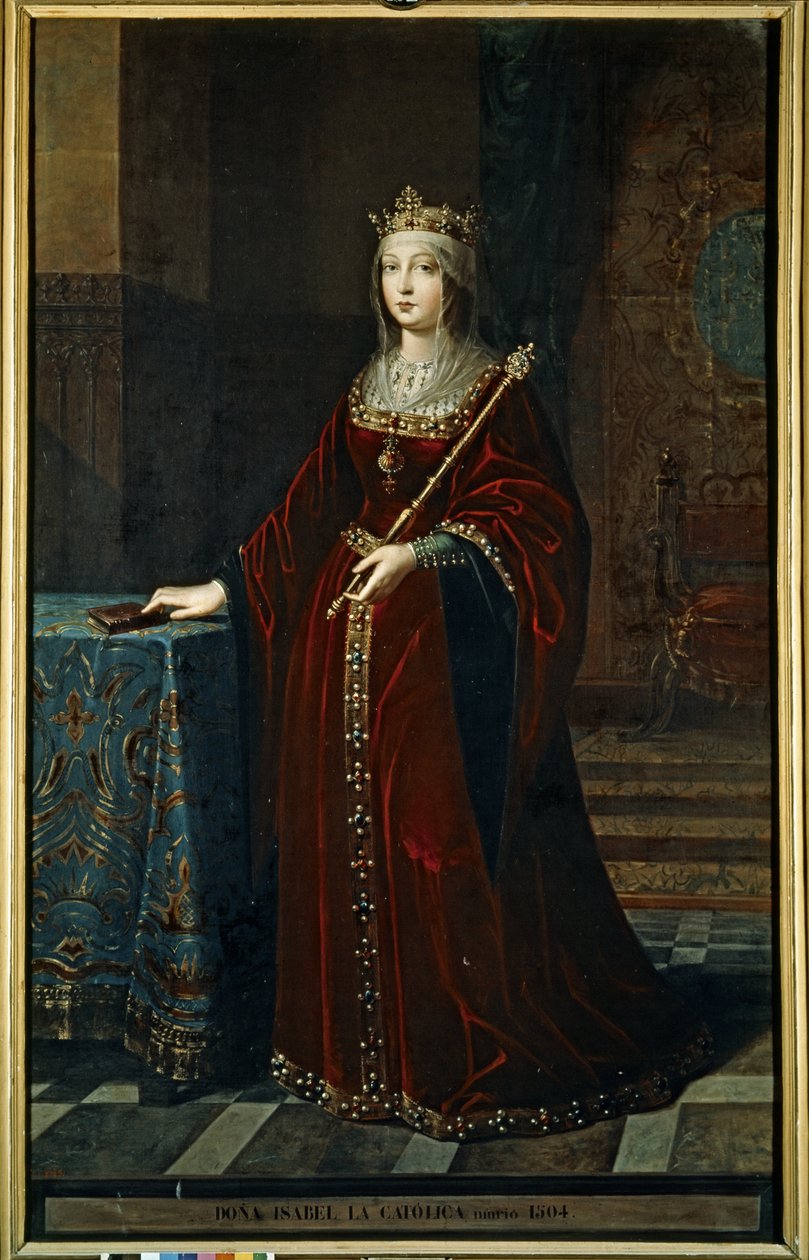 ISABEL I "La Catolica" (1451-1504). av Federico de Madrazo y Kuntz