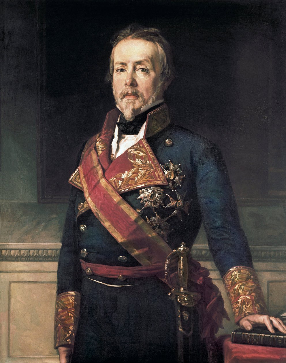 Porträtt av Evaristo Fernandez de San Miguel y Valledor (1785-1862), spansk militäradelsman och politiker av Federico de Madrazo y Kuntz